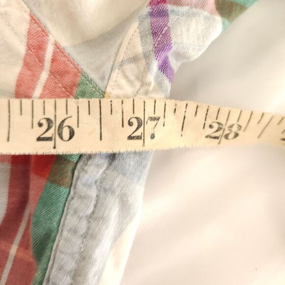 VTG Chaps Ralph Lauren Mens XL Plaid Short Sleeve Cotton Button Down Shirt - Picture 4 of 6